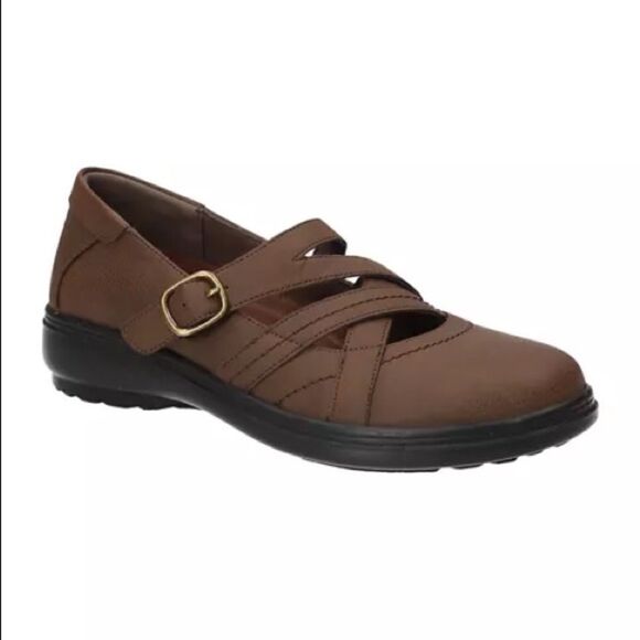 Easy Street Brown Faux Leather Women's Wise Comfort Mary Janes 11M NWT - Picture 1 of 8